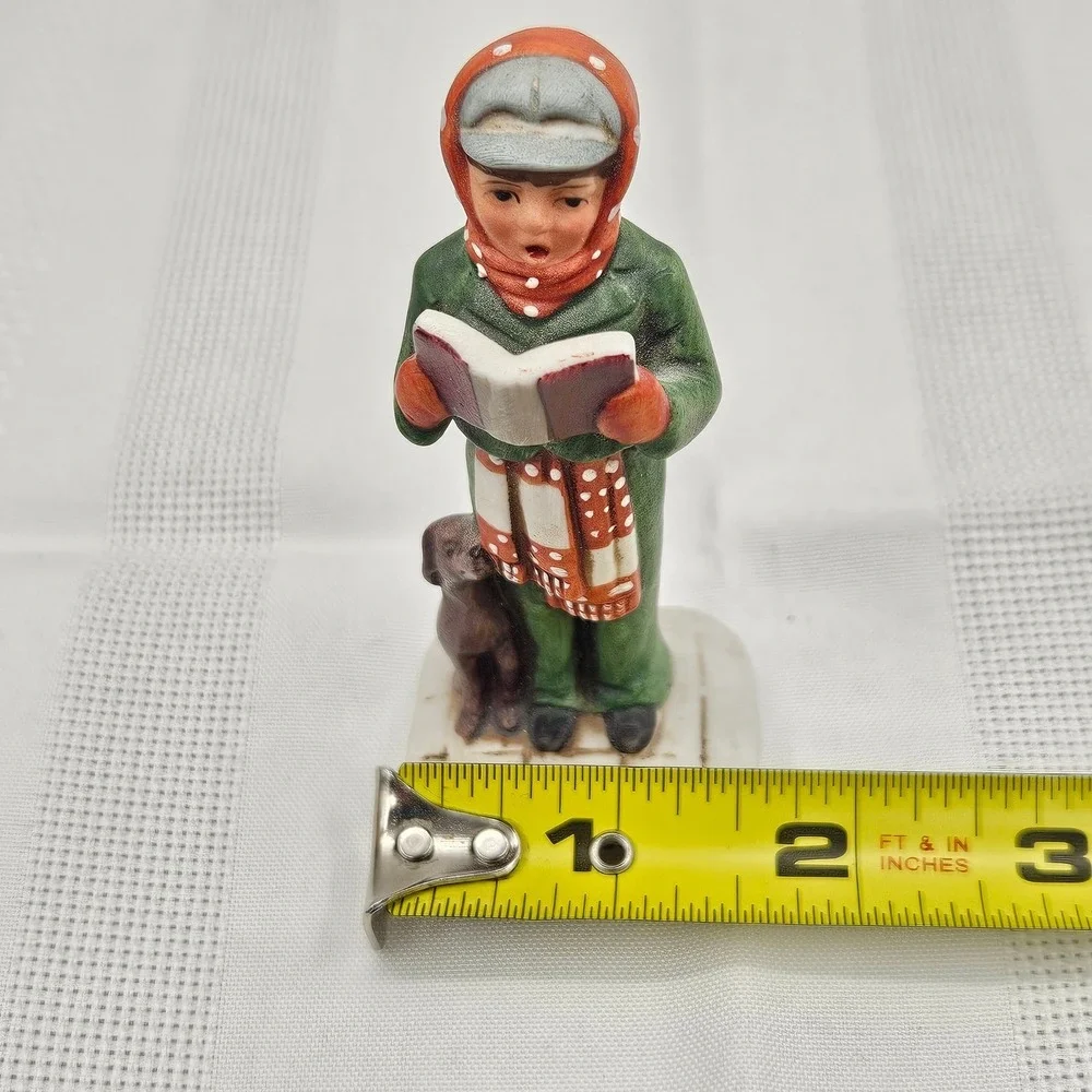 Norman Rockwell The Caroler NR-203 Christmas‎ Boy Dog Figurine 1979 SEP